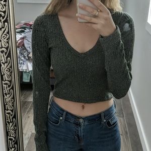 Aritzia Long Sleeved Crop Top